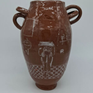 Vasija ilustrada, Muchacha en el baño